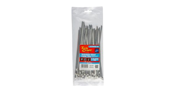 S/steel Cable Ties Ss304 4.6mm X 200mm Natural 50pc product image