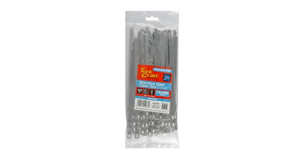 S/steel Cable Ties Ss304 7.9mm X 200mm Natural 100pc product image