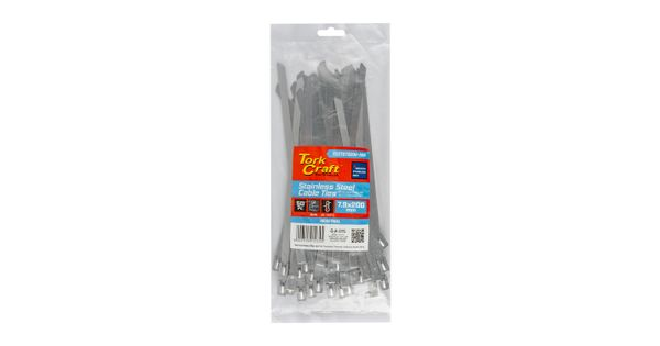 S/steel Cable Ties Ss304 7.9mm X 200mm Natural 50pc product image