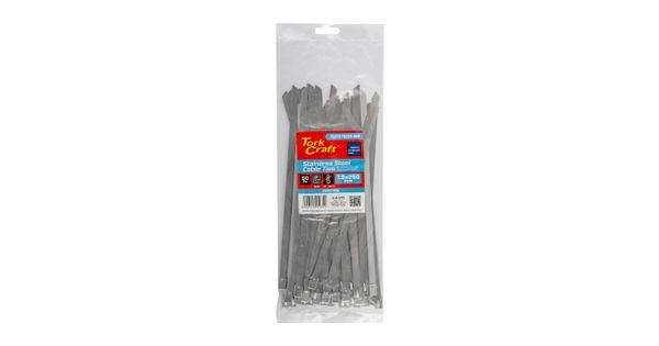 S/steel Cable Ties Ss304 7.9mm X 250mm Natural 50pc product image