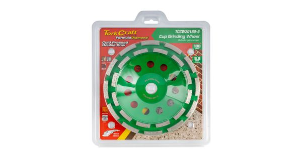 Dia. Cup Wheel 180mm X 22.23mm Dbl Row Cold Pressed Contractor product image