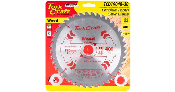 Blade Tct 190 X 40t 30/20/16mm General Purpose Combination product image
