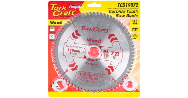 Blade Tct 190 X 72t 30/25.4/20/16mm General Purpose Cross Cut Smooth product image