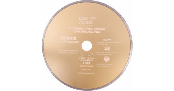Diamond Blade 180mm X 25.4 Continues Rim product image
