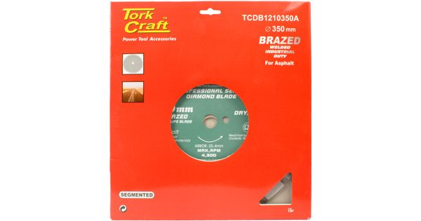 Diamond Blade Brazed 350 X 25.4mm For Asphalt Tar product image