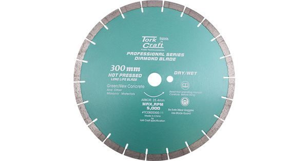 Diamond Blade 300 X 25.4mm Green / New Concrete Hot Pressed Segmented product image