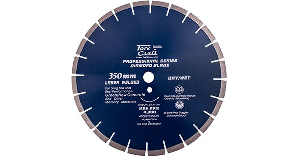 Diamond Blade 350x25.4mm Green / New Concrete Laser Welded Segmented product image