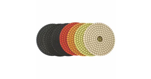 Set Of 7 Diamond Wet Polishing Pads 100mm product image
