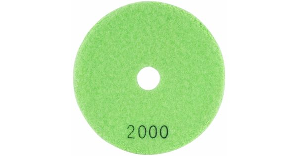 100mm Diamond Wet Polishing Pad 2000 Grit Lime Green product image