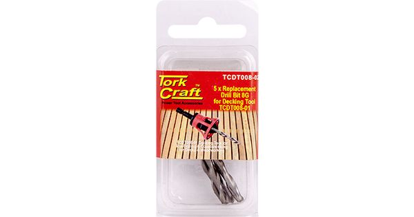 Replacement Drill Bits 8g X 5pc For Decking Tool Tcdt008-01 product image
