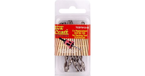 Replacement Drill Bits 12g X 5pc For Decking Tool Tcdt012-01 product image