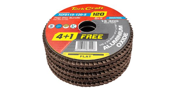 Flap Sanding Disc 115mm 120grit 4+1 Free A/o product image