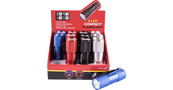 Torch Led Alum M/col X12 Pdq Box Incl Aaa Batteries Tork Craft Flash L product image