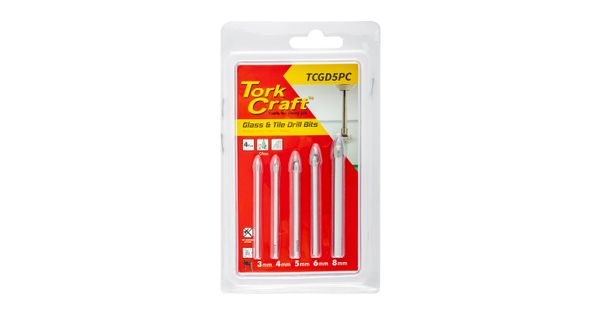 Glass & Tile Drill Bit Set 5 Pce 3/4/5/6/8 product image