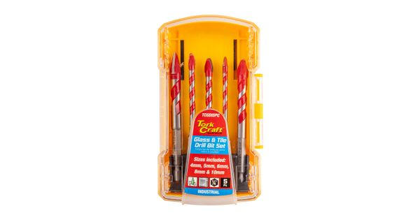 Glass & Tile Drill Flute Set 5pc 4/5/6/8/10mm In Plastic Case product image
