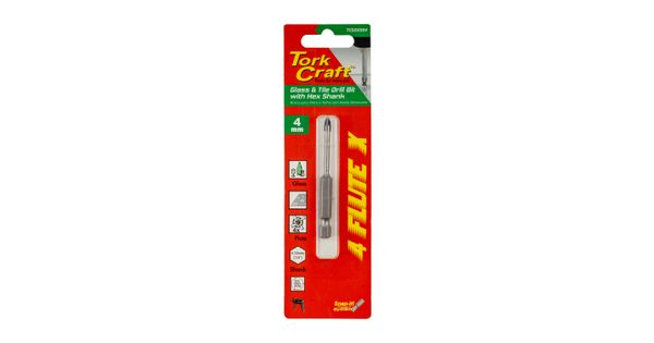 Glass & Tile Drill 4mm 4 Flute With Hex Shank product image
