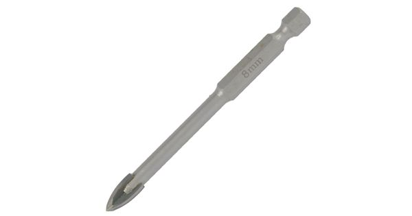 Glass & Tile Drill 8mm 4 Flute With Hex Shank product image