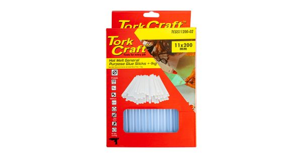 Glue Stick 11 X 200mm 52pc 1kg Hot Melt Gen. Purpose Eva 18000cps product image