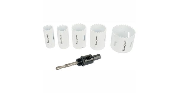 Hole Saw Set 6pce Bi-metal (22/25/32/35/51mm & 3/8 Hex Mandrel) product image