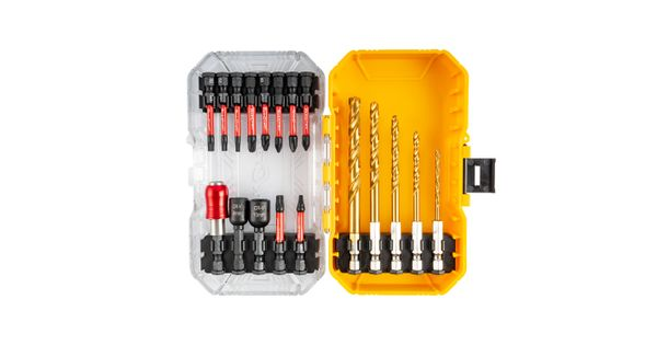 Tork Craft Impact Bit Set 18pc With Bit Holder Nut Drivers And HSS Drill Bits product image