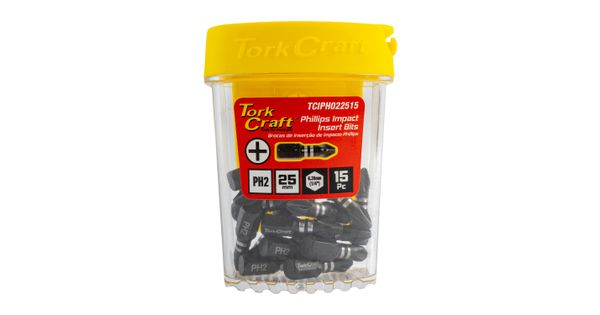Impact Phil.2 X 25mm Insert Bit 15pc Tic Tac Case Ph2 product image