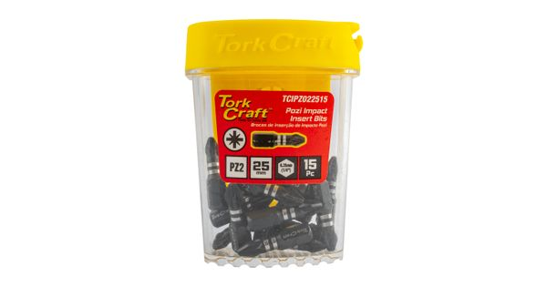 Impact Pozi.2 X 25mm Insert Bit 15pc Tic Tac Case Pz2 product image