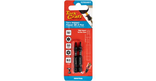 Torx Tx 7 Impact Power Bit 50mm 2pc Carded product image