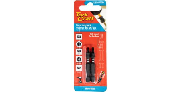 Torx Tx 9 Impact Power Bit 50mm 2pc Carded product image