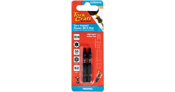 Torx Tx 10 Impact Power Bit 50mm 2pc Carded product image