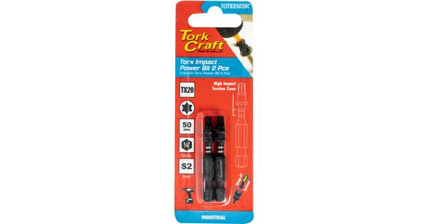 Torx Tx 20 Impact Power Bit 50mm 2pc Carded product image