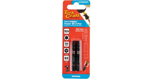 Torx Tx 25 Impact Power Bit 50mm 2pc Carded product image
