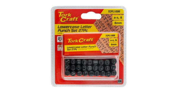 Letter Punch Set 6mm (a-z) Capital Black Finish product image