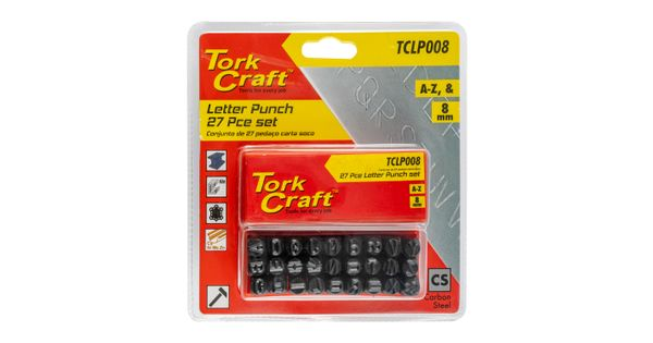 Letter Punch Set 8mm (a-z) Capital Black Finish product image