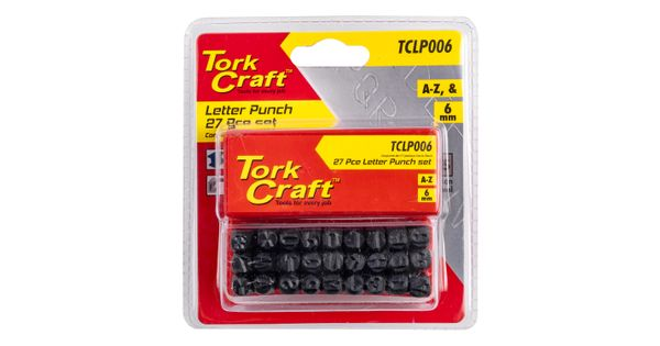Letter Punch Set 6mm (a-z) Lower Case 27pc Black Finish product image