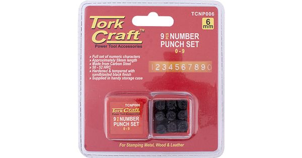 Number Punch Set 6mm (0-9mm) Black Finish product image