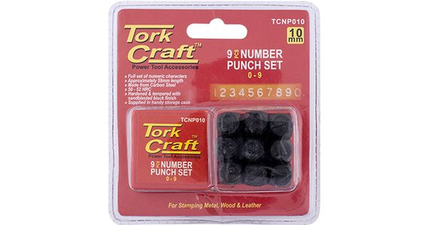 Number Punch Set 10mm (0-9mm) Black Finish product image