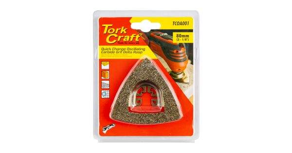 Tork Craft TCOA001 Quick Change Carbide Grit Delta Rasp 80mm product image