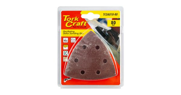 Oscillating Sandpaper A/o 93mm 10pc Delta Shape 80grit product image