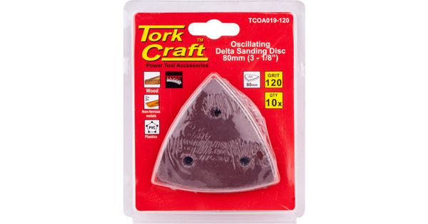Oscillating Sandpaper A/o 80mm 10pc Delta Shape 120grit product image