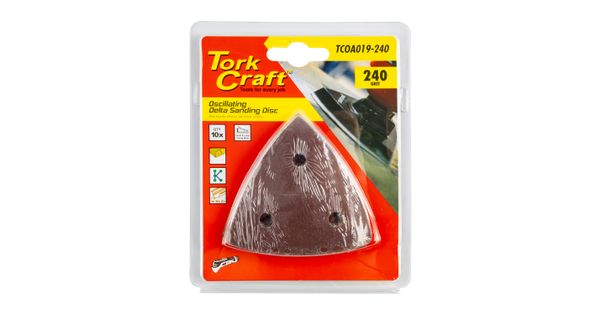 Oscillating Sandpaper A/o 80mm 10pc Delta Shape 240grit product image