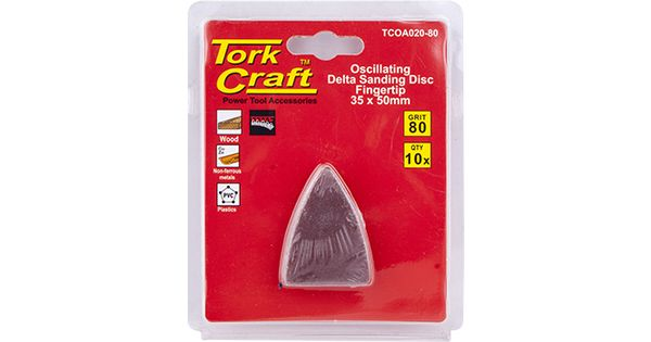 Oscillating Sandpaper A/o 35x50mm 10pc Fingertip 80grit product image