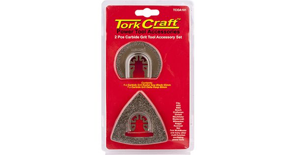 Tork Craft TCOA101 Quick Change Oscillating Carbide Grit Accessory Kit 2pc product image