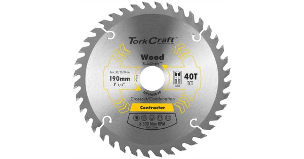 Blade Contractor 190 X 40t 30/20/16 Circular Saw Tct product image