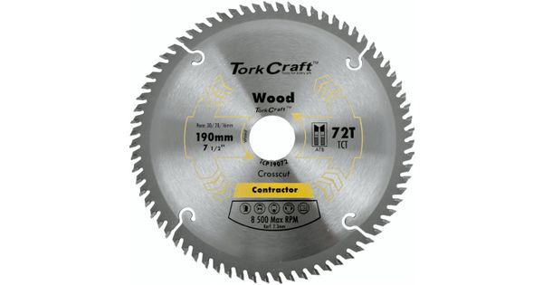 Blade Contractor 190 X 72t 30/20/ Circular Saw Tct product image
