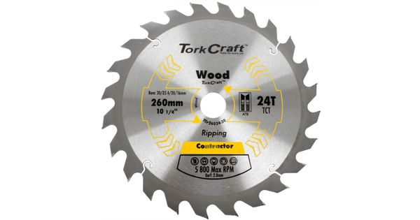 Blade Contractor 260 X 24t 30/1/20/16 Circular Saw Tct product image
