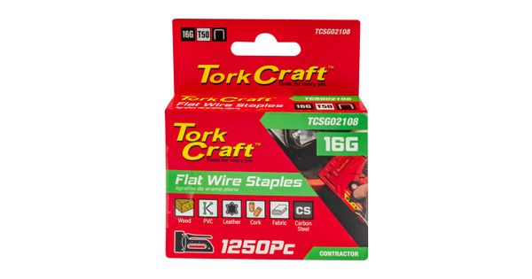 Flat Wire Staple 16g X 10.6mm X 8mm T50 1250pc C/steel For Tcsg0210 product image