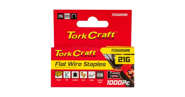 Flat Wire Staple 21g X 0.7mm X 6mm Jt21 1000pc C/steel For Tcsg0500 product image