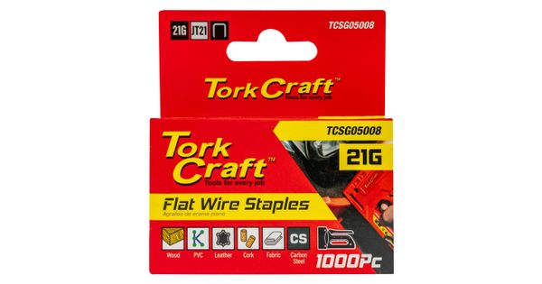 Flat Wire Staple 21g X 0.7mm X 8mm Jt21 1000pc C/steel For Tcsg0500 product image
