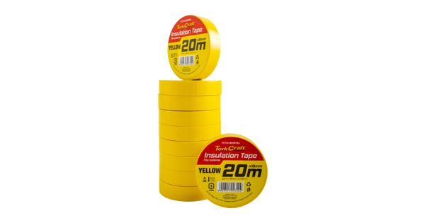 0.20mmx18mmx20m Yellow Insulation Tape product image