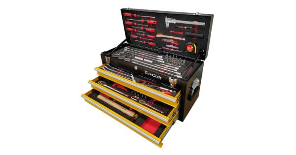 Tork Craft Trackbox 2.0 127-Piece 3-Drawer Top Tool Box 600 x 250 x 320mm TCTB127 product image